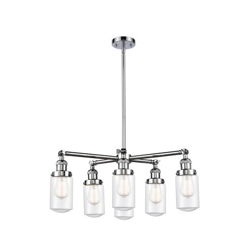 Franklin Restoration Dover 6 Light 27 inch Polished Chrome Chandelier Ceiling Light in Incandescent, Clear Glass, Franklin Restoration