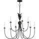 Paloma 9 Light 36 inch Anthracite Chandelier Ceiling Light