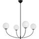 AERIN Galassia 4 Light 40 inch Midnight Black Chandelier Ceiling Light