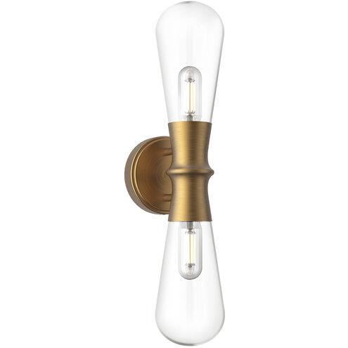 Alora Mood Marcel 2 Light 5.13 inch Aged Gold Bath Vanity Light Wall Light