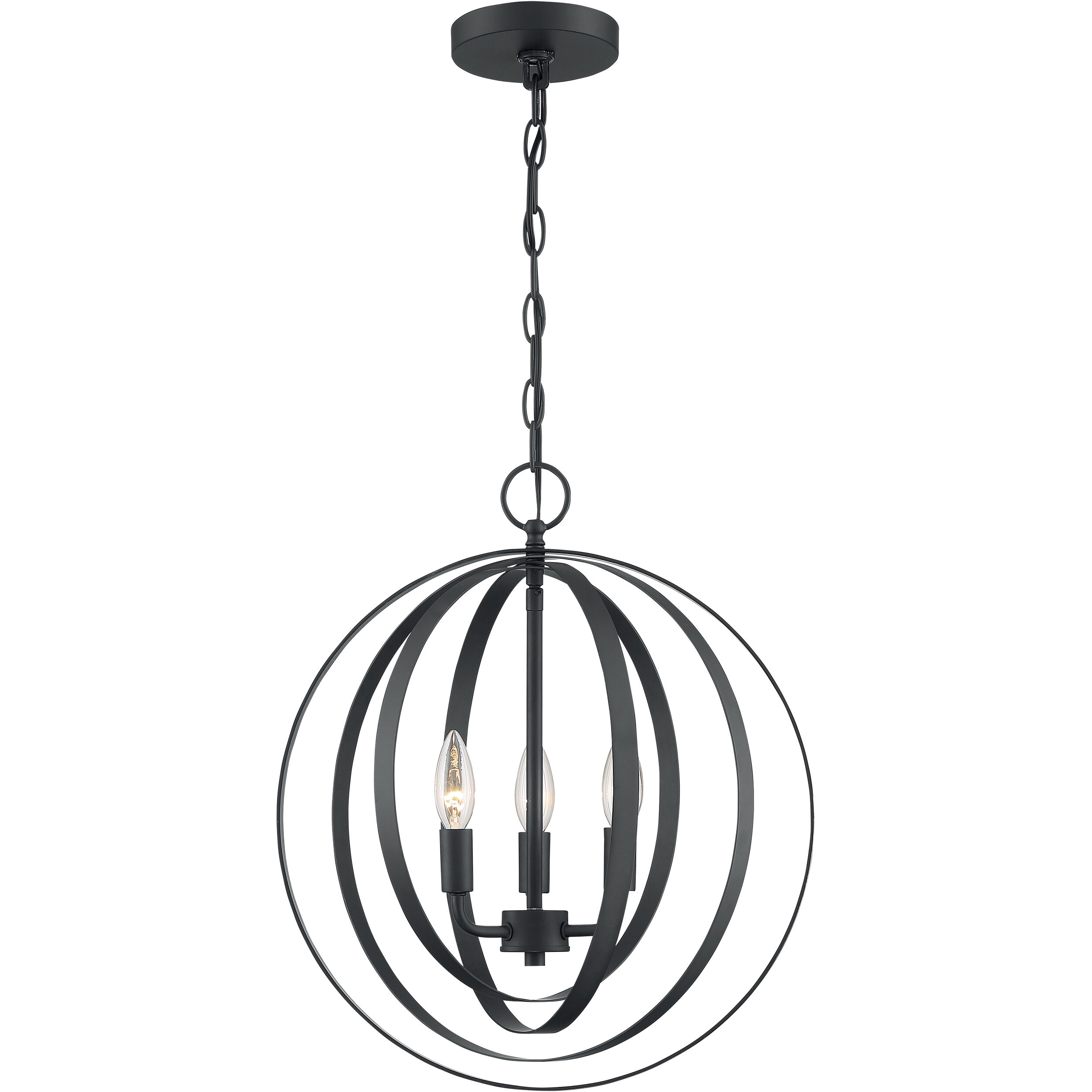 Pendleton 3 Light 16 inch Matte Black Pendant Ceiling Light