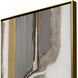 Opening Act Gray and Neutral and Metallic and White Canvas