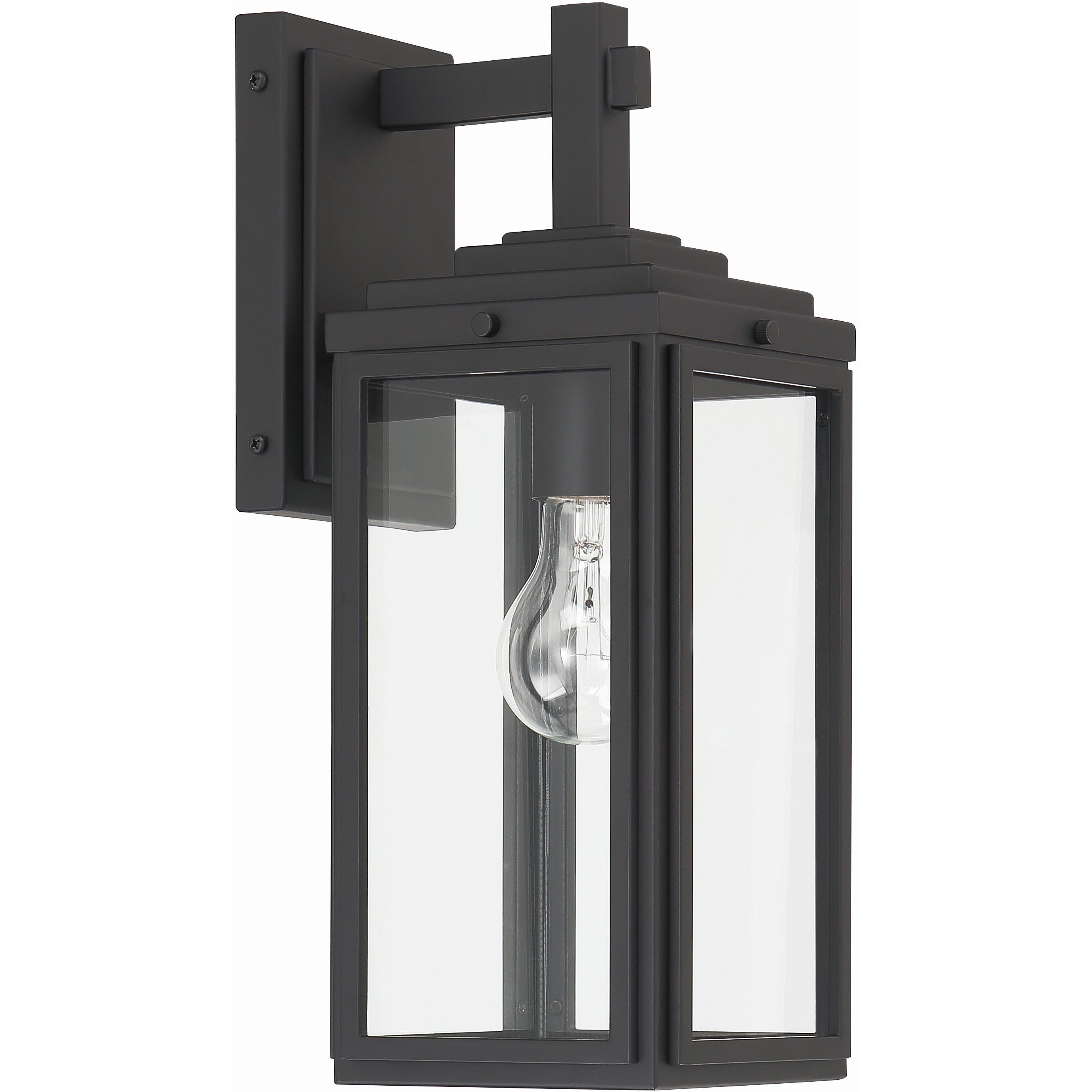 Byron 1 Light 14 inch Matte Black Outdoor Sconce