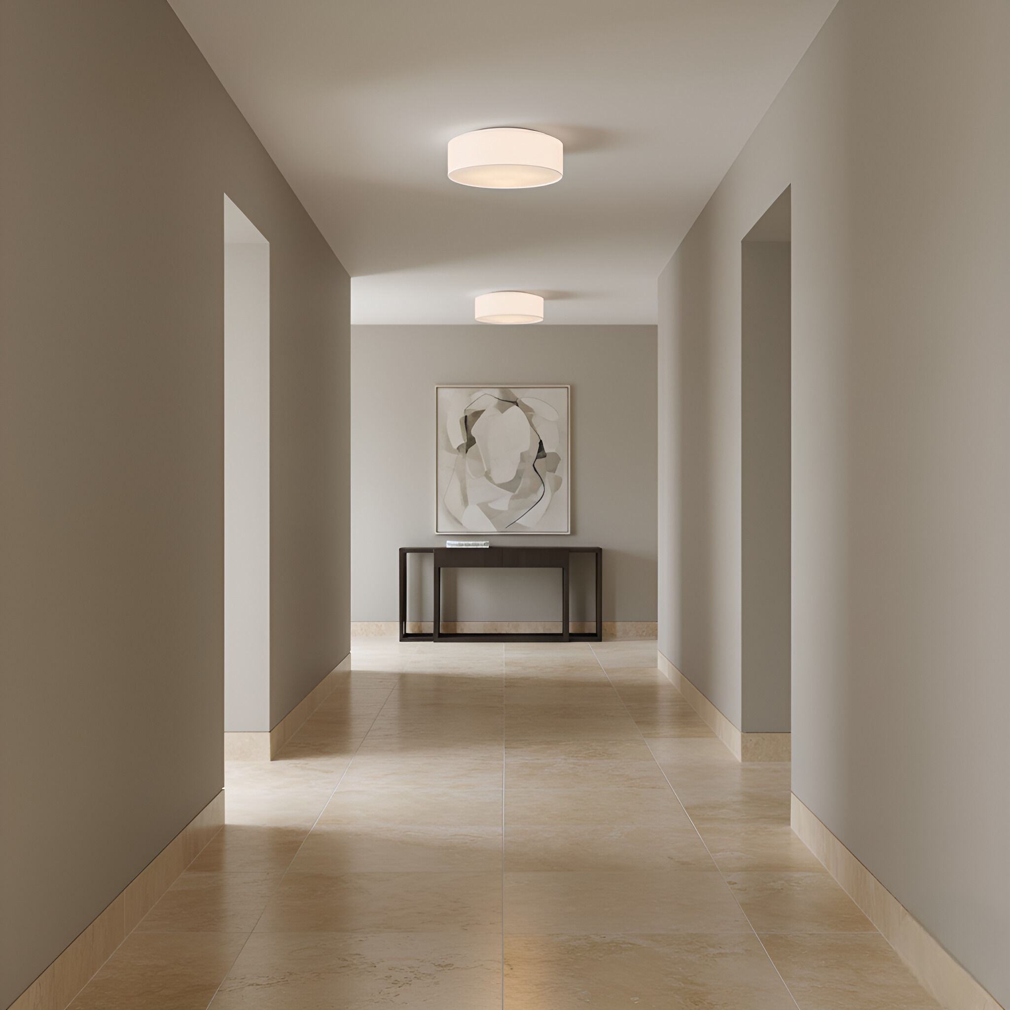 Larson 3 Light 18 inch Matte White Flush Mount Ceiling Light, Medium