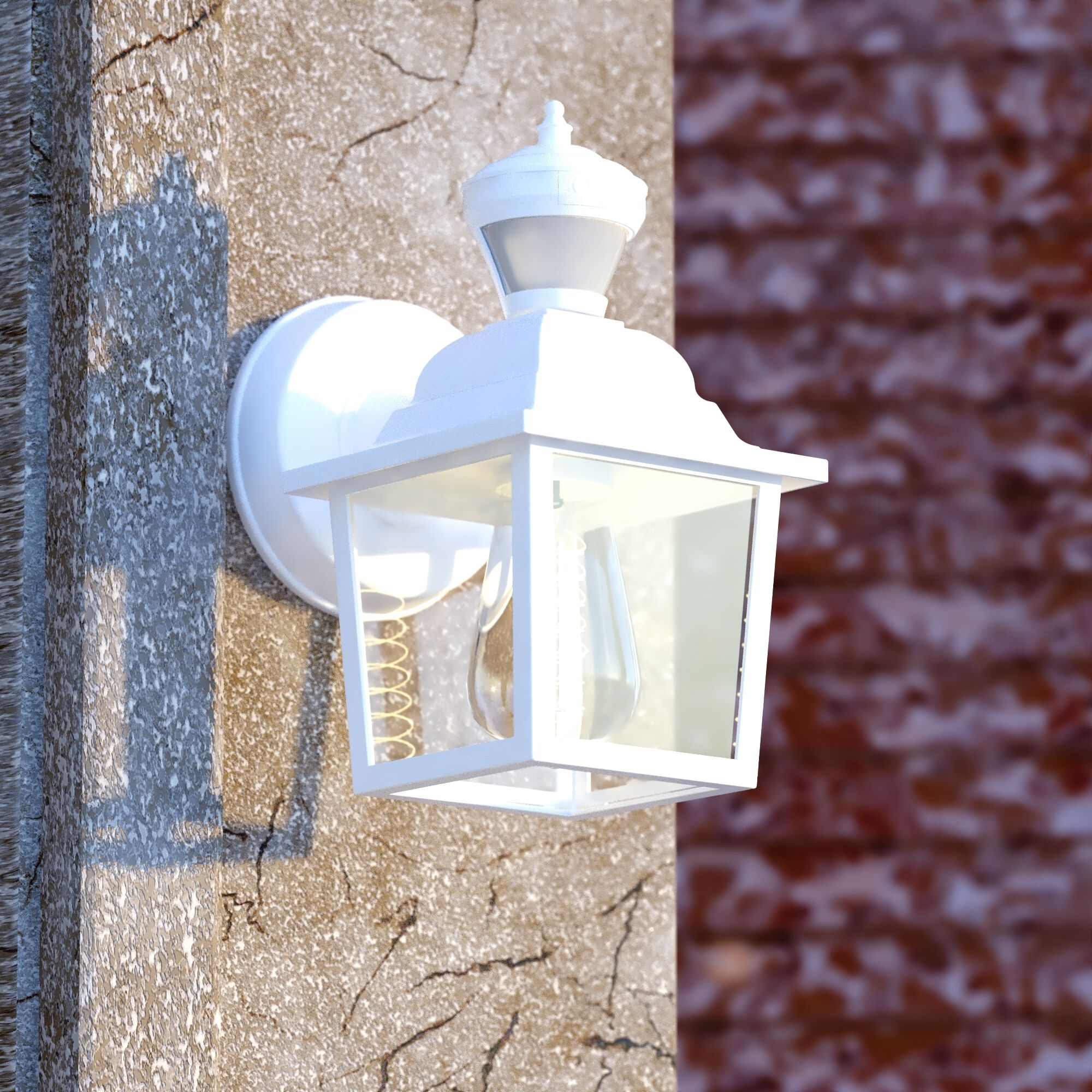 Bedford Textured White Outdoor Motion Sensor