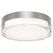 Pi 1 Light 9 inch Stainless Steel Flush Mount Ceiling Light in 2700K, 9in.