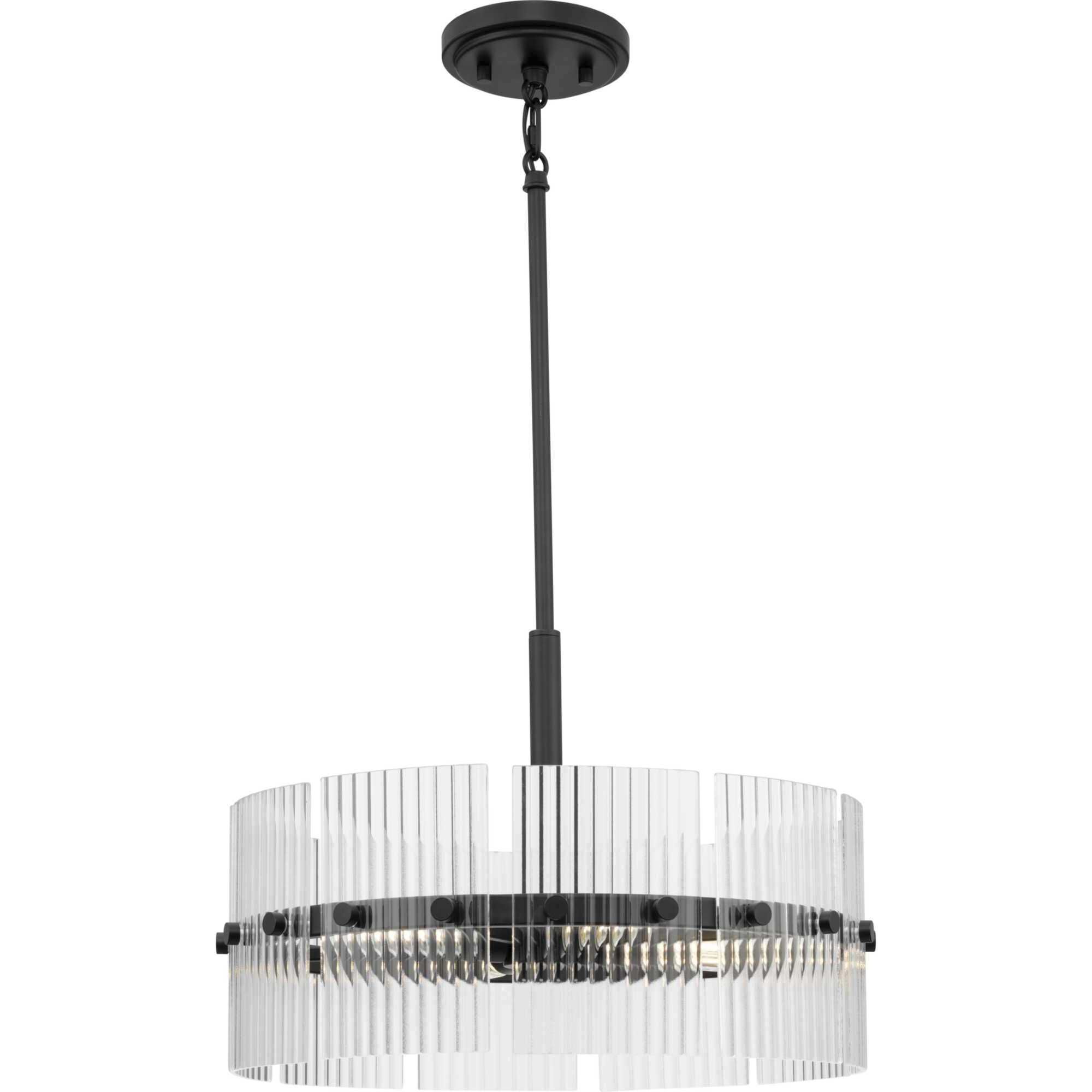 Seville 4 Light 17.87 inch Matte Black Convertible Pendant Ceiling Light, Design Series