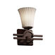 Limoges 1 Light 9 inch Dark Bronze Wall Sconce Wall Light in Pleats, Round Flared