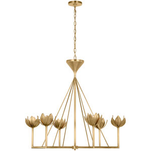Julie Neill Alberto LED 38.75 inch Antique-Burnished Brass Low Ceiling Chandelier Ceiling Light, Large