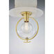 Ringo 1 Light 9 inch Aged Brass Semi Flush Ceiling Light