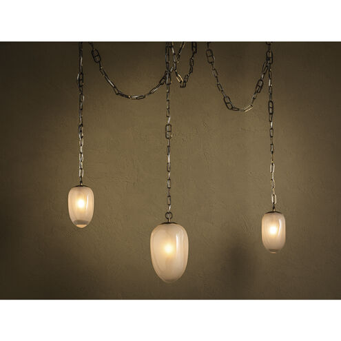 Daith 3 Light 48 inch Vintage Brass Chandelier Ceiling Light