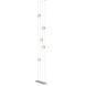 Abacus LED 27.5 inch Vintage Platinum Floor to Ceiling Plug-In Lamp Ceiling Light in Opal, Floor to Ceiling