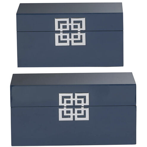 Anita 13.6 X 7.5 inch Blue Box, Set of 2