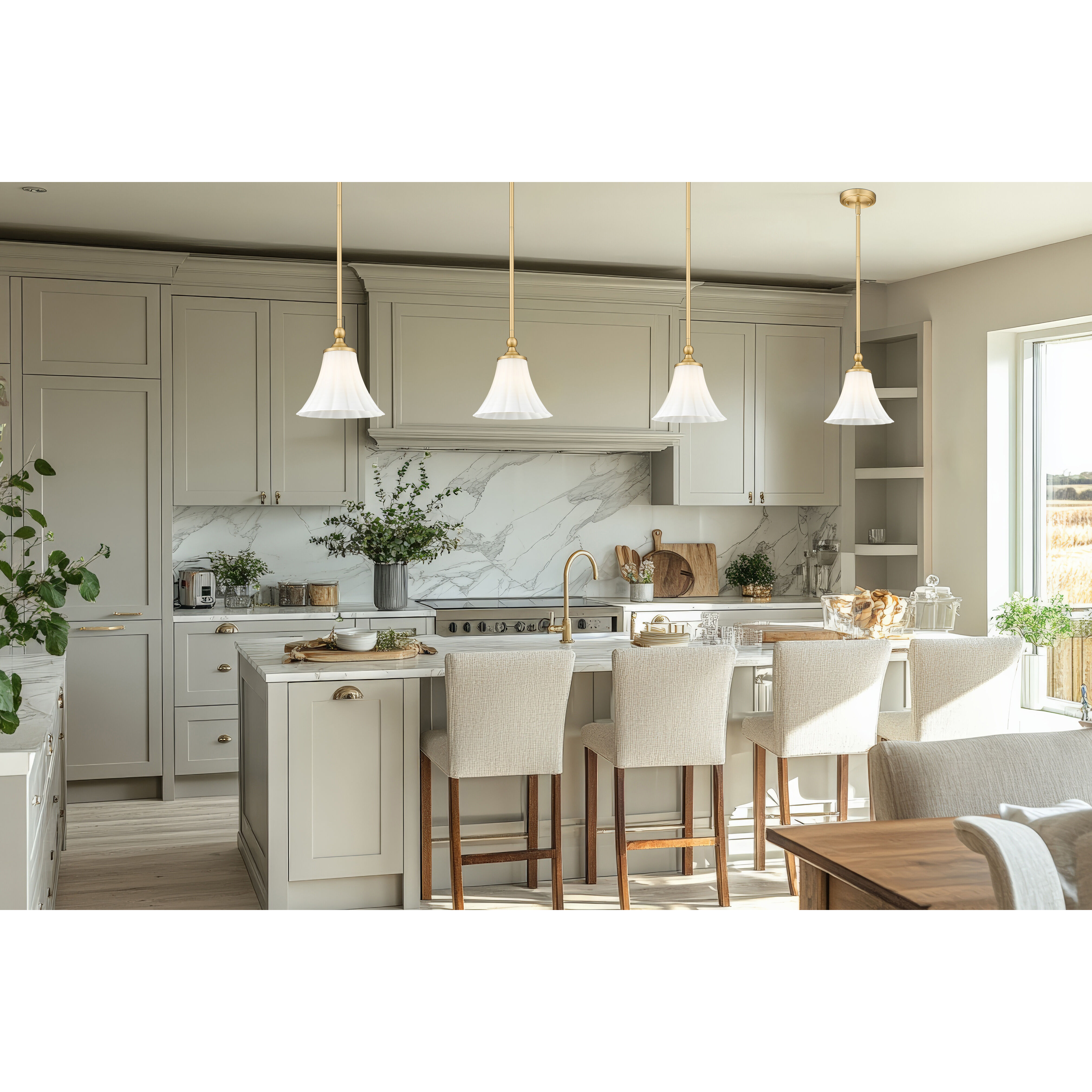 Fleur Pendant Ceiling Light in Modern Gold