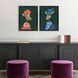 Miami Alpaca / Miami Giraffe / Miami Lion Green and Orange and Red and Blue Framed Art, Propac