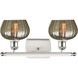 Ballston Fenton LED 16 inch White and Polished Chrome Bath Vanity Light Wall Light in Mercury Glass, Ballston