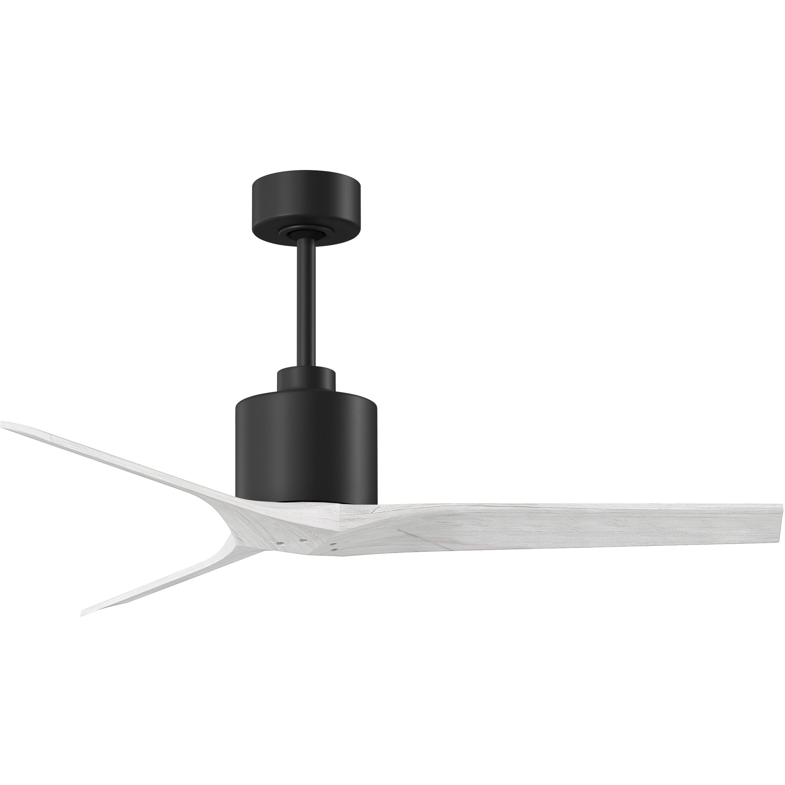 Atlas Mollywood 52 inch Matte Black with Matte White Blades Ceiling Fan, Atlas