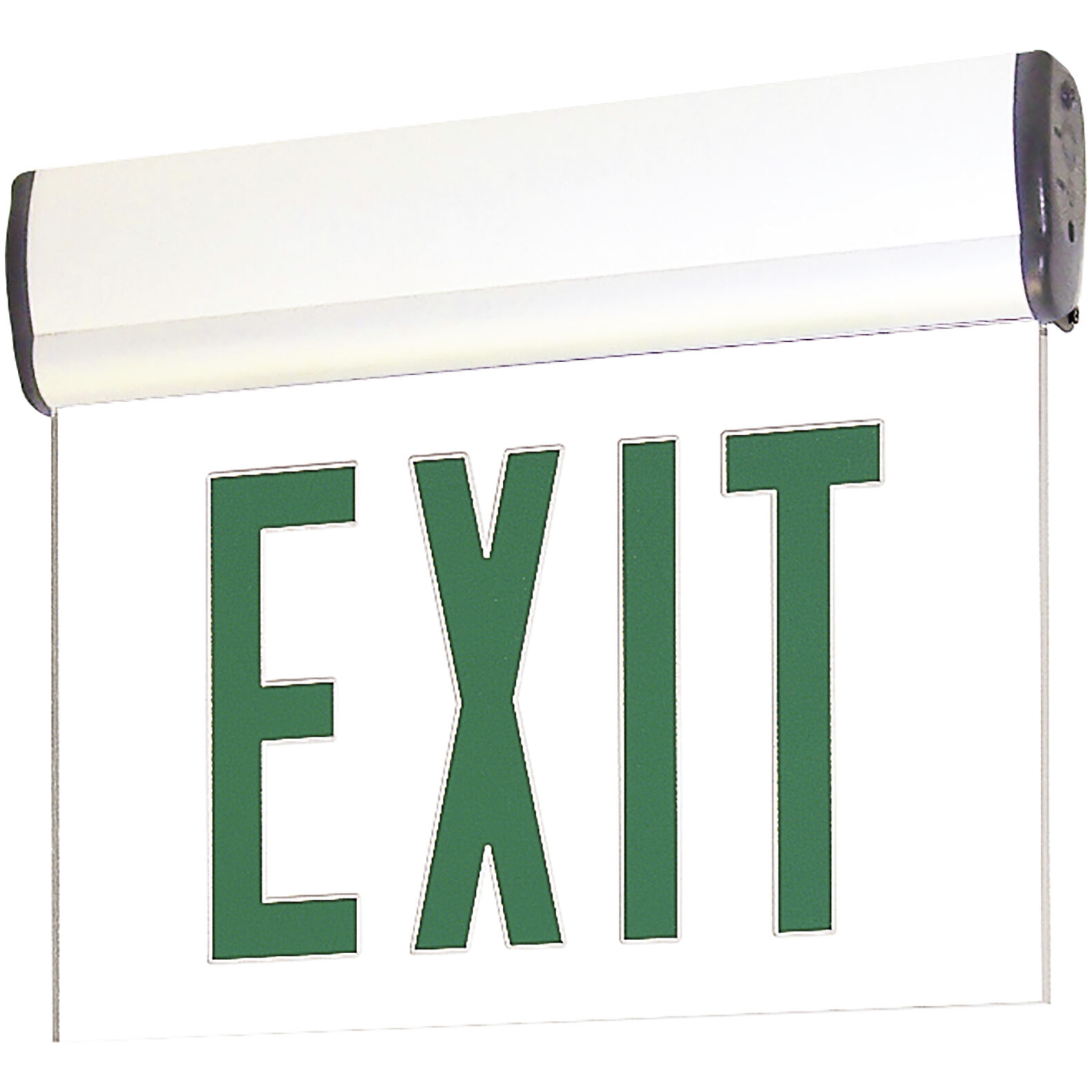 Aaliyah 1 Light Green Letters and White Housing Exit / Emergency Ceiling Light