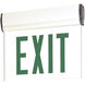 Aaliyah 1 Light Green Letters and White Housing Exit / Emergency Ceiling Light