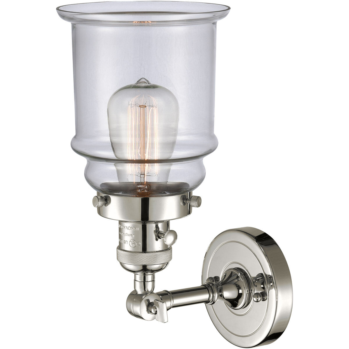 Franklin Restoration Canton LED 7 inch Polished Nickel Sconce Wall Light, Franklin Restoration