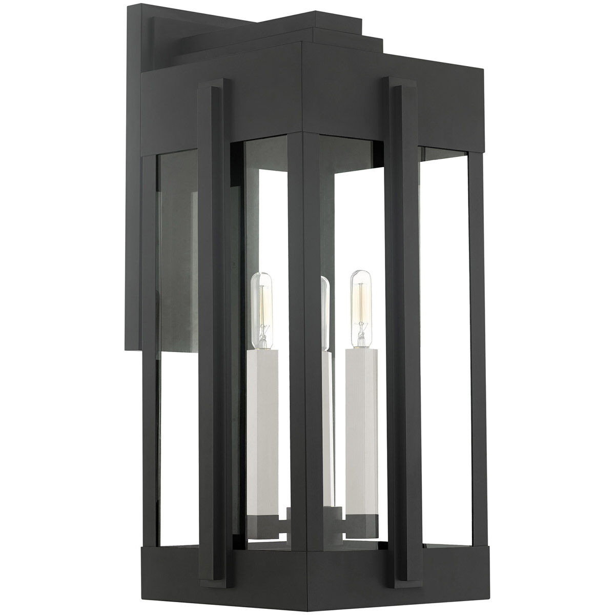 Lexington 3 Light 23 inch Black Outdoor Wall Lantern