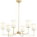 Ayala 6 Light 32.75 inch Gold Leaf Chandelier Ceiling Light