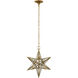 Chapman & Myers Moravian Star 1 Light 18 inch Gilded Iron Star Lantern Pendant Ceiling Light, Medium