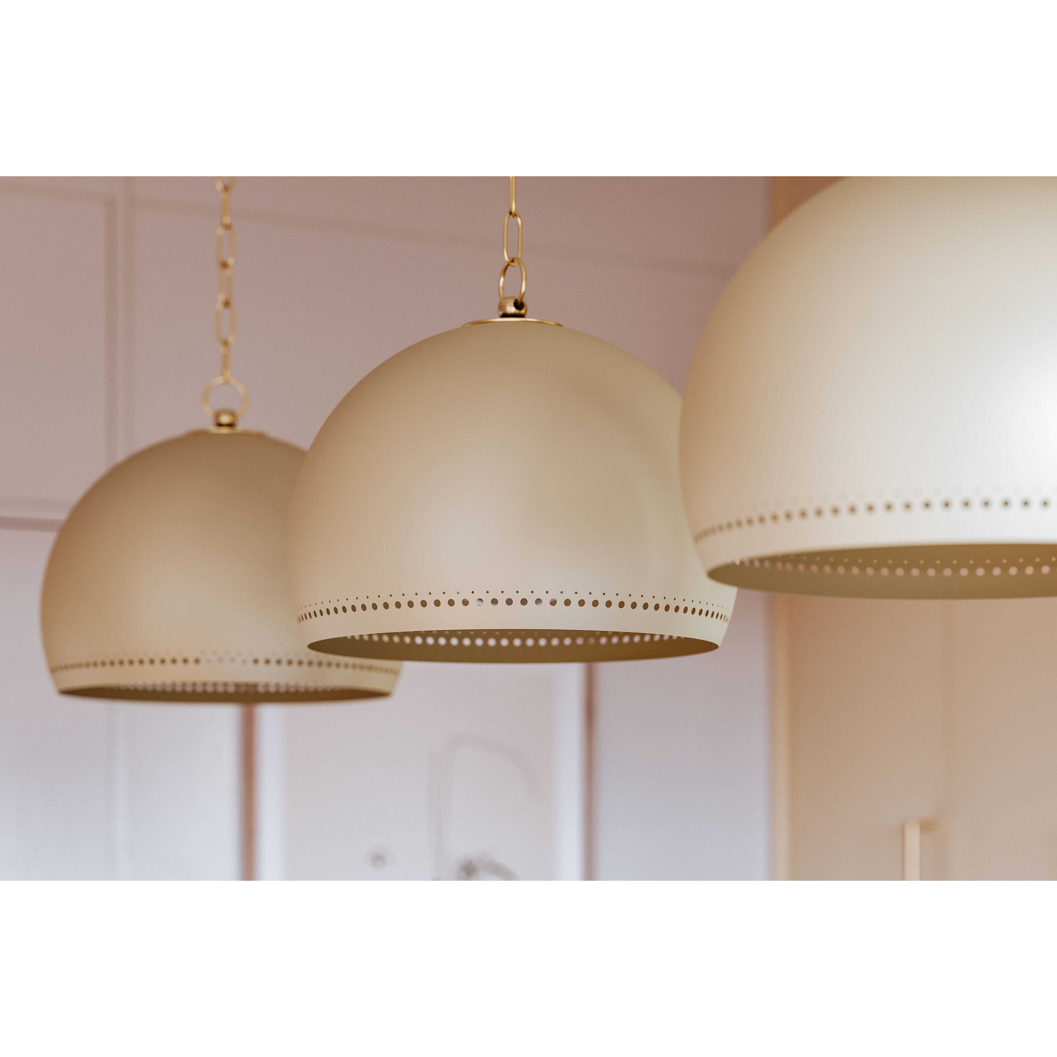 Etna 1 Light 17.75 inch Aged Brass/Soft Cream Pendant Ceiling Light