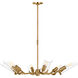 TOB by Thomas O'Brien Mezzo 6 Light 39.5 inch Burnished Brass Chandelier Ceiling Light