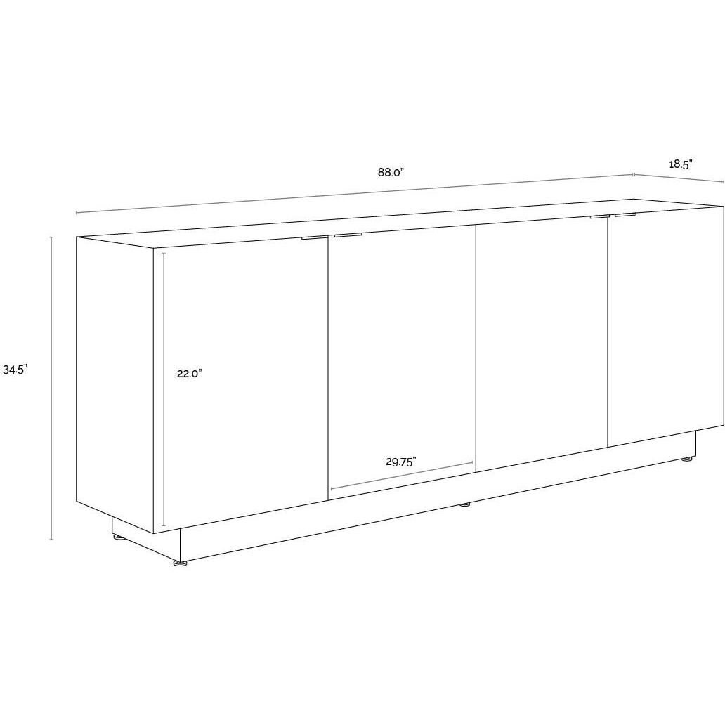 Calvosa 88 X 18.5 inch Bronze / Black Sideboard