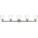 Catania 5 Light 42 inch Polished Chrome Vanity Wall Sconce Wall Light, Large