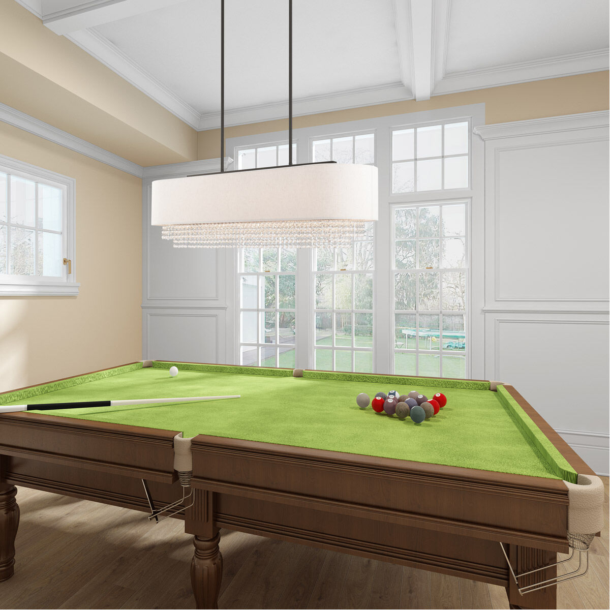 Carlisle 5 Light 41 inch English Bronze Linear Chandelier Ceiling Light