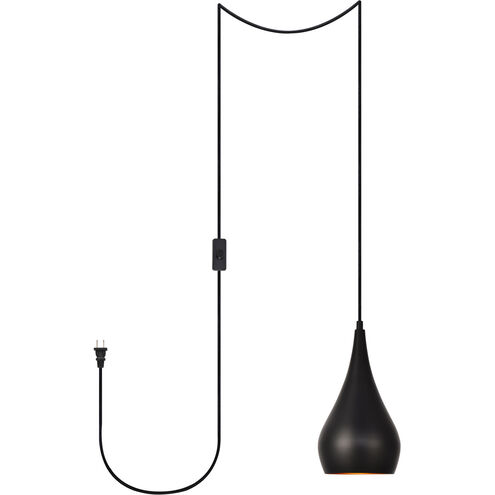 Nora 1 Light 6 inch Black Pendant Ceiling Light