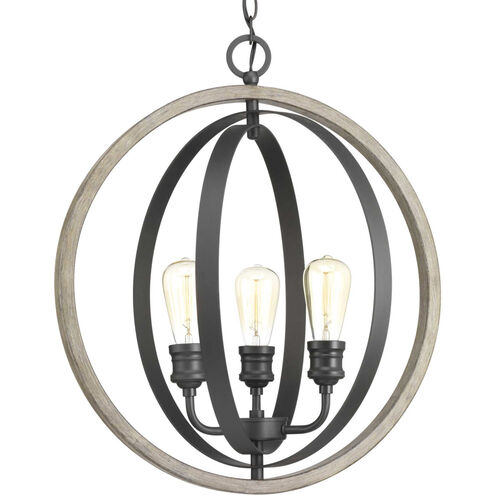 Golden Valley 3 Light Graphite Pendant Ceiling Light