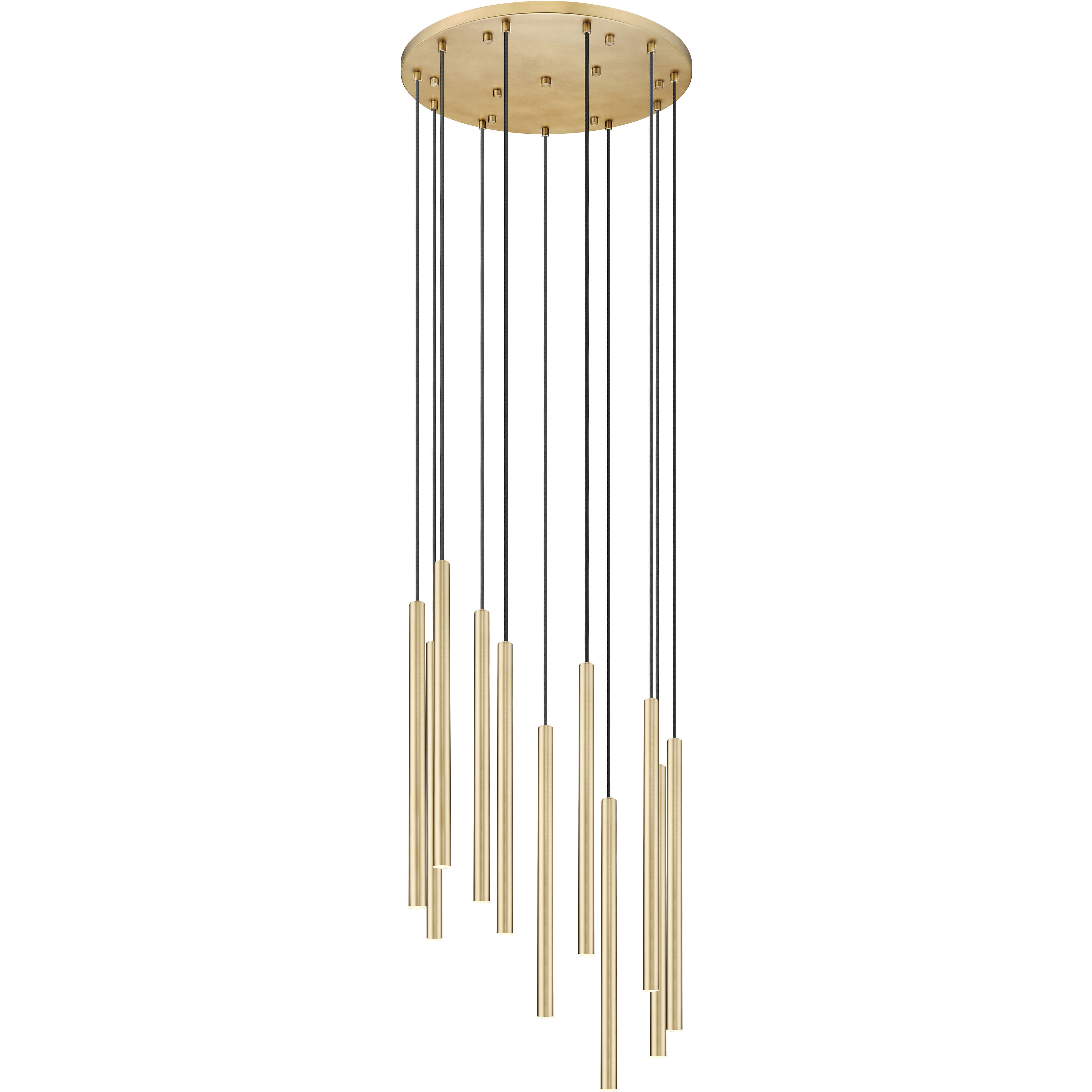 Forest LED 24 inch Modern Gold Chandelier Ceiling Light