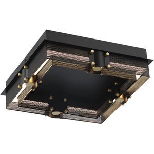 Admiral 1 Light 13 inch Black and Gold Outdoor LED Flush Mount