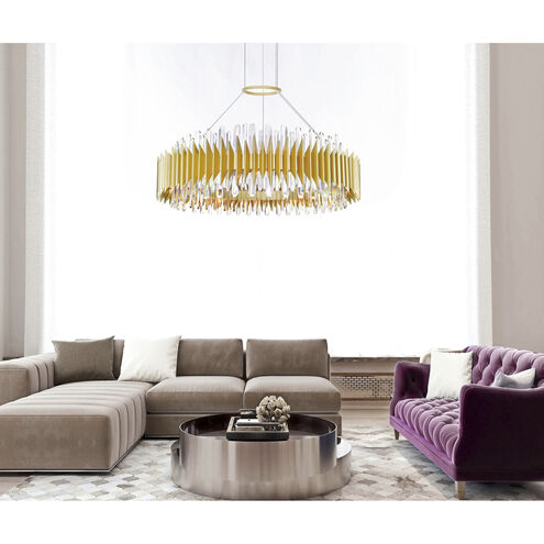 Cityscape 24 Light 39 inch Satin Gold Chandelier Ceiling Light