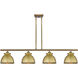 Adirondack 4 Light 48 inch Brushed Brass Island Light Ceiling Light in Incandescent