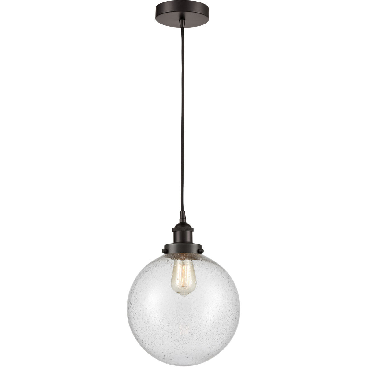 Edison Beacon LED 10 inch Oil Rubbed Bronze Mini Pendant Ceiling Light
