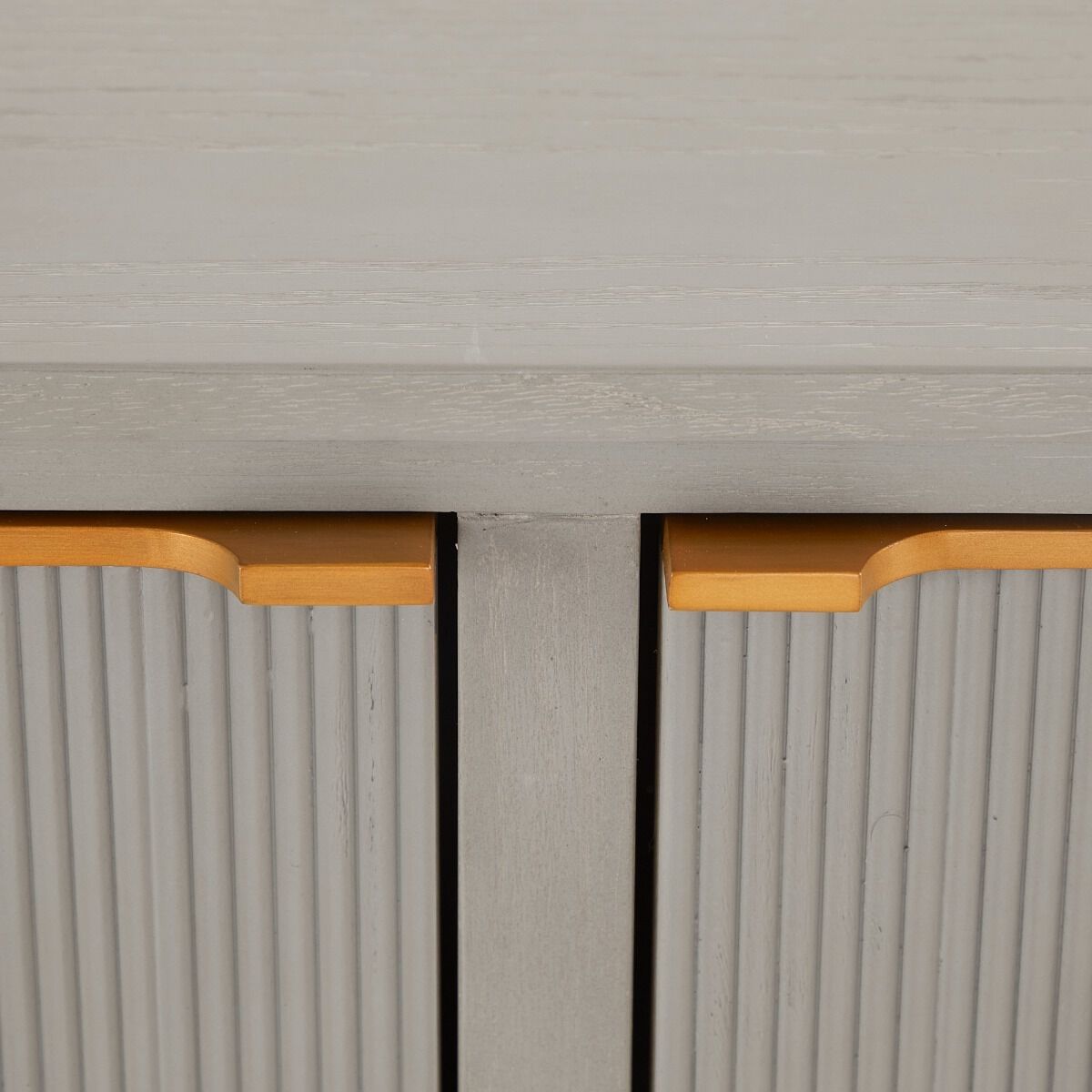 Leary Light Grey Cerused / Stained Gold Cabinet