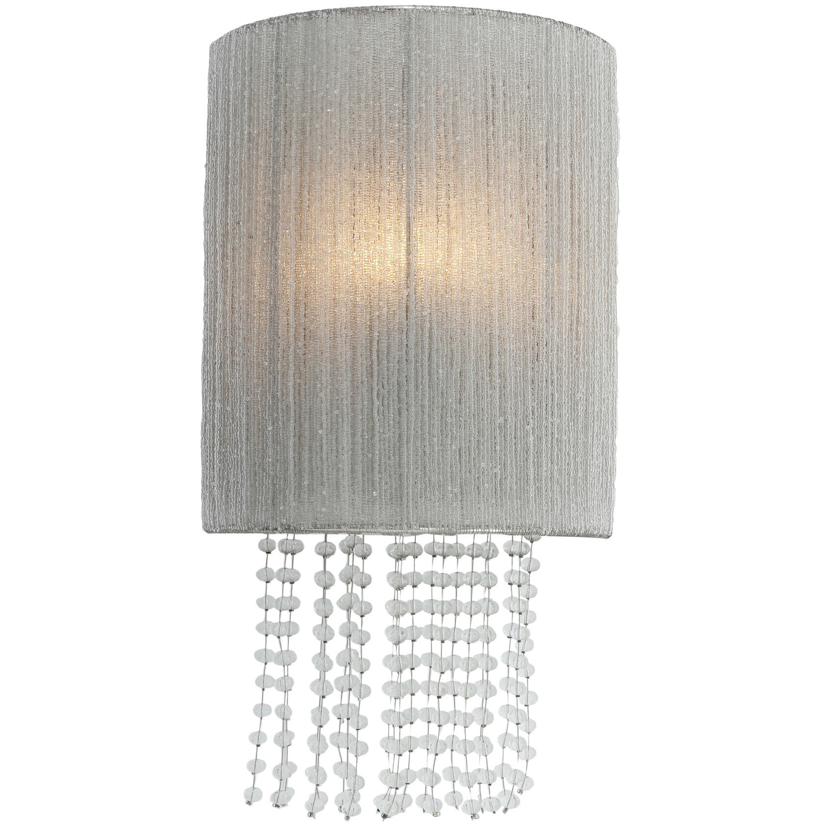 Crystal Reign 1 Light 10 inch Nickel Wall Sconce Wall Light
