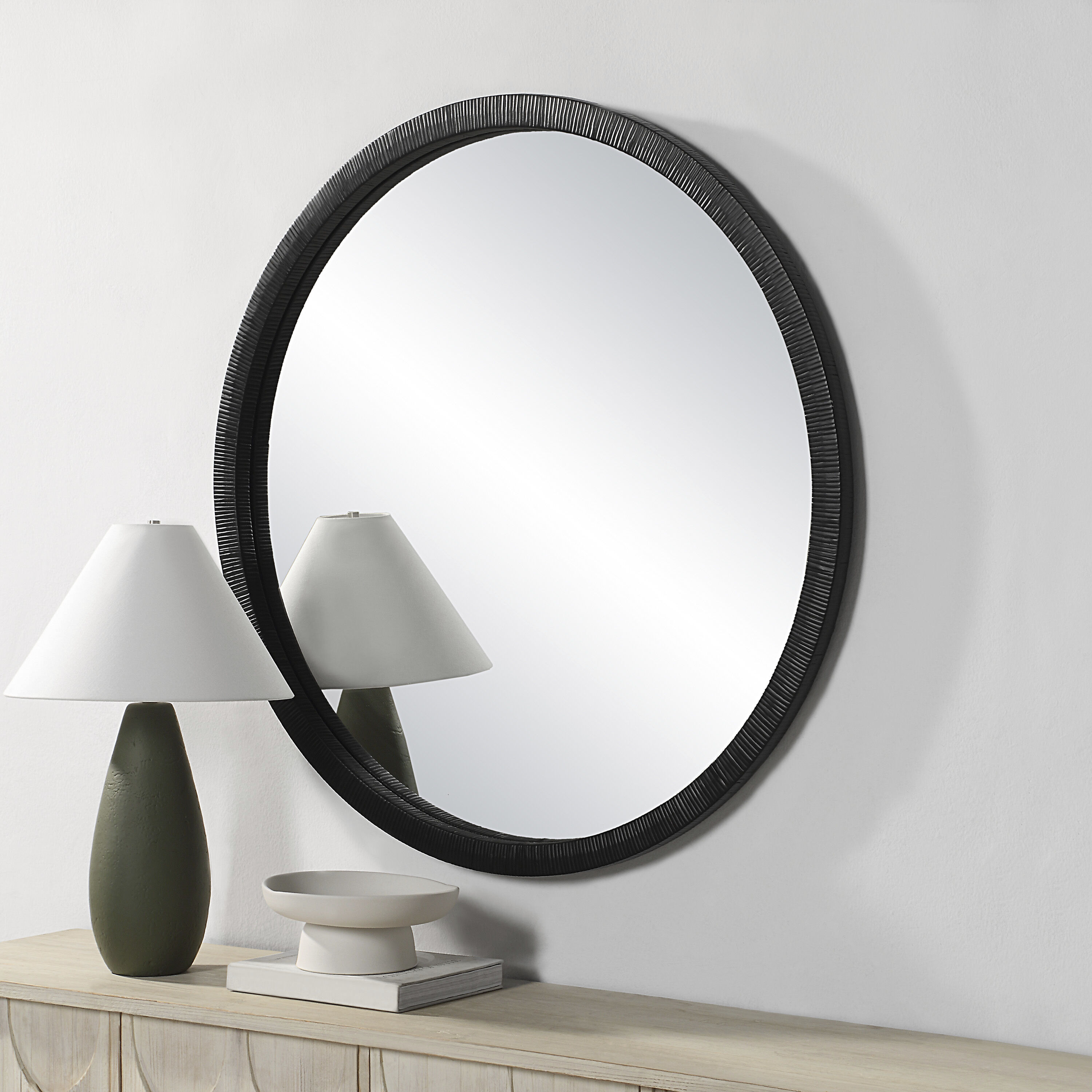 Solo 48 X 48 inch Black Wall Mirror
