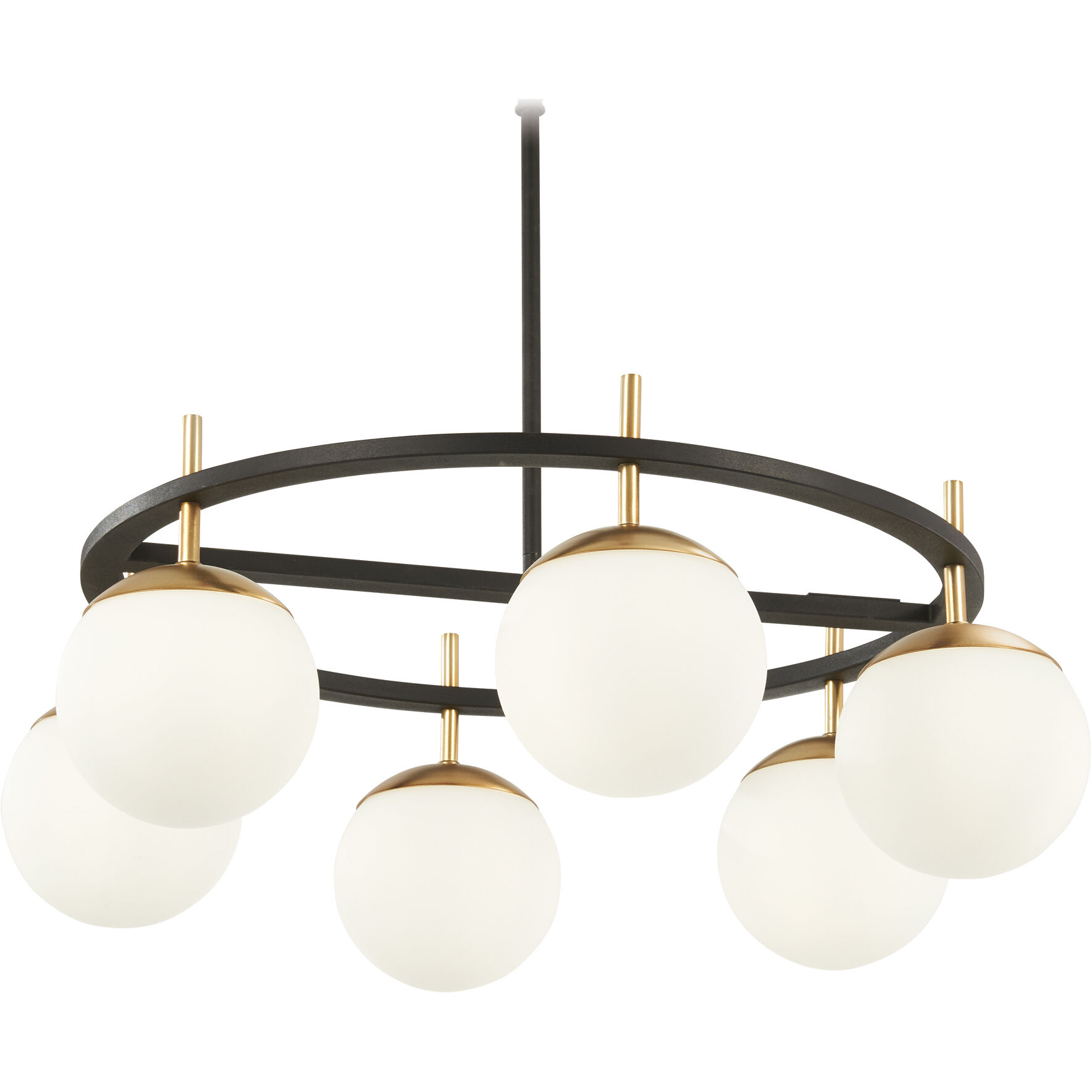 Alluria 6 Light 27 inch Weathered Black W/Autumn Gold Pendant Ceiling Light
