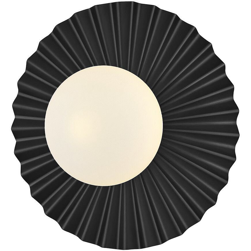Stevie 1 Light 9.75 inch Black Flush Mount Ceiling Light, Small