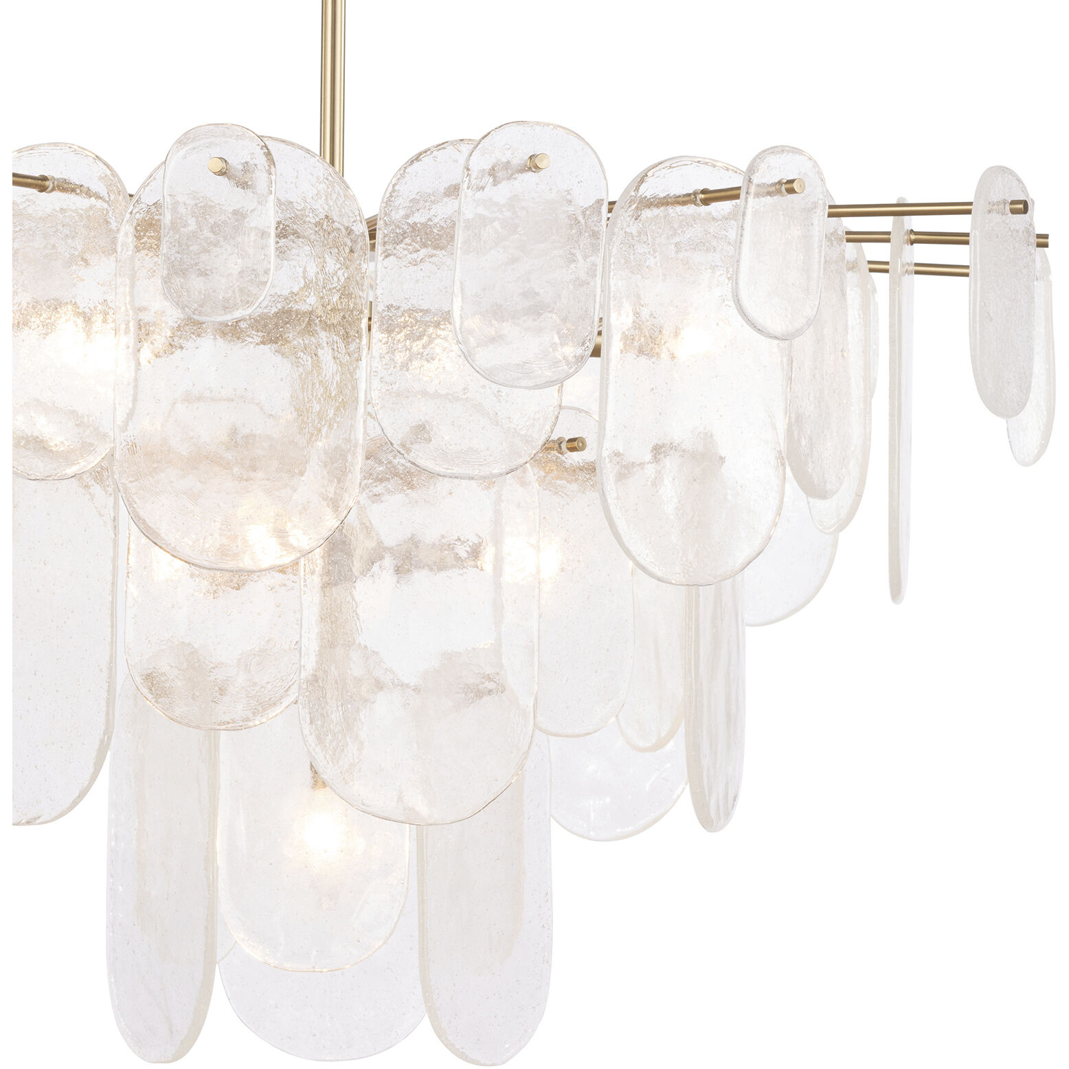 Echo 10 Light 37.5 inch Natural Brass Chandelier Ceiling Light