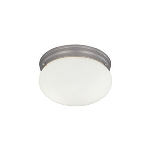 Basic 2 Light 9 inch Pewter Flushmount Ceiling Light