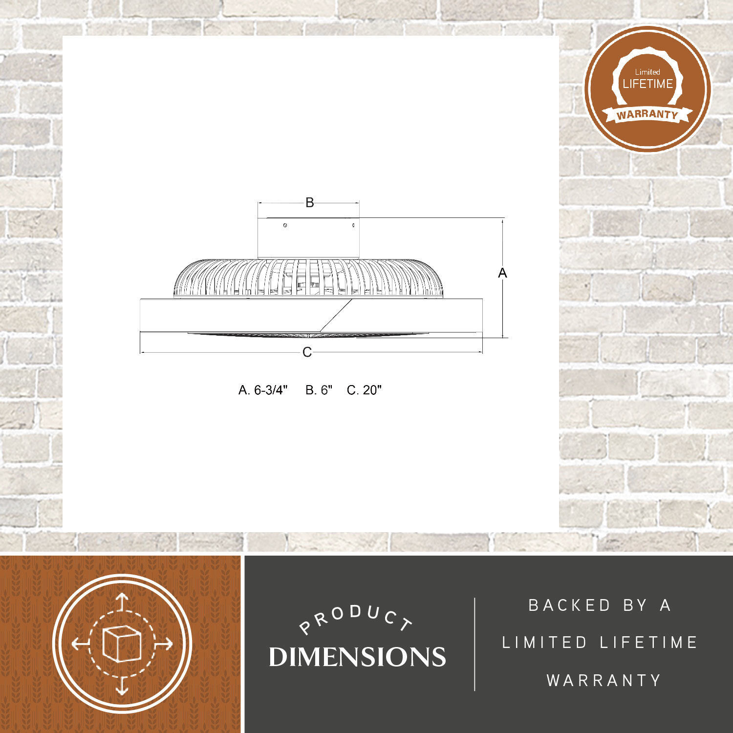 Everette 20 inch Matte Black with Clear Blades Ceiling Fan, DC Motor