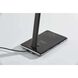 Declan 16 inch 12.00 watt Glossy Black LED Multi-Function Desk Lamp Portable Light, with AdessoCharge Wireless Charging Pad and USB Port, Simplee Adesso