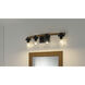 Nottinghill 4 Light 29 inch Matte Black Bath Light Wall Light