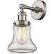 Franklin Restoration Bellmont 1 Light 6 inch Brushed Satin Nickel Semi-Flush Mount Ceiling Light in Clear Glass, Franklin Restoration